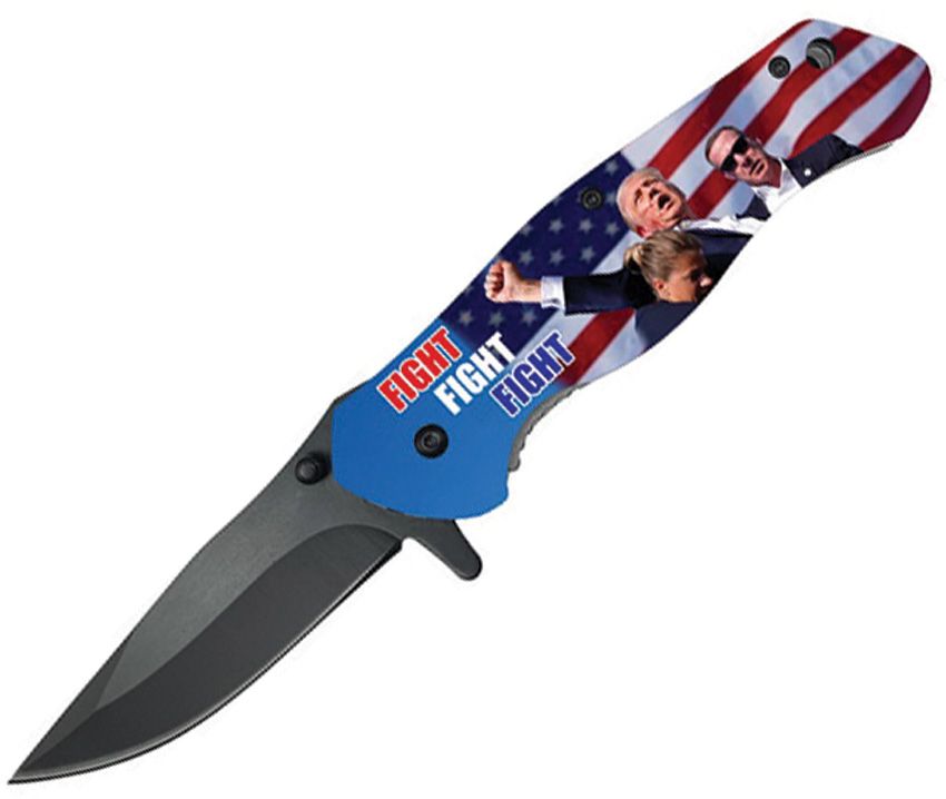 Falcon Linerlock A/O Trump Folding Knife 3.5" Black Stainless Blade