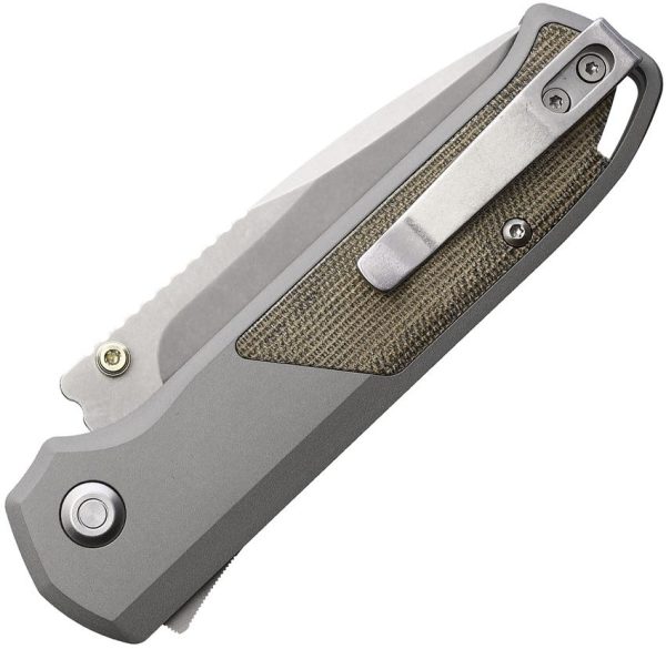 Flytanium Arcade Shark-Lock Gray Folding Knife S35VN Blade