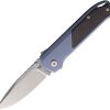 Flytanium Arcade Shark-Lock Blue CF Folding Knife S35VN