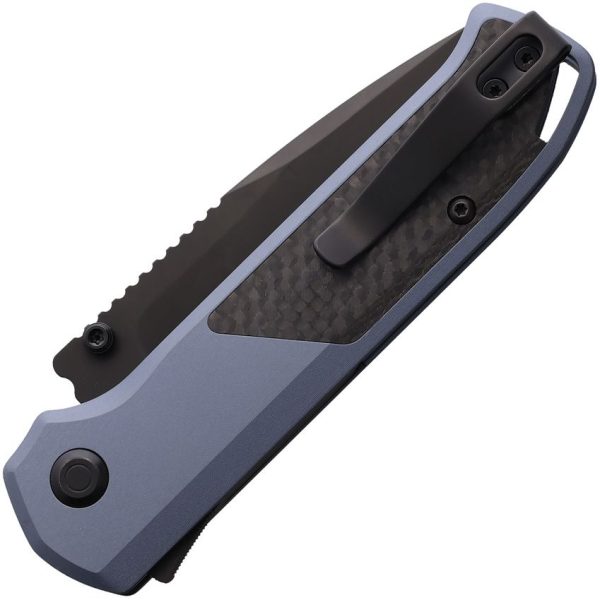 Flytanium Arcade Shark-Lock Blue CF Folding Knife S35VN