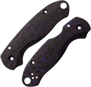 Flytanium Para 3 Lotus Scales Purple Carbon Fiber Folding Knife