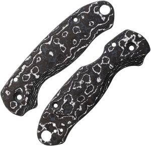 Flytanium Para 3 Lotus Scales Storm White Carbon Fiber Folding Knife