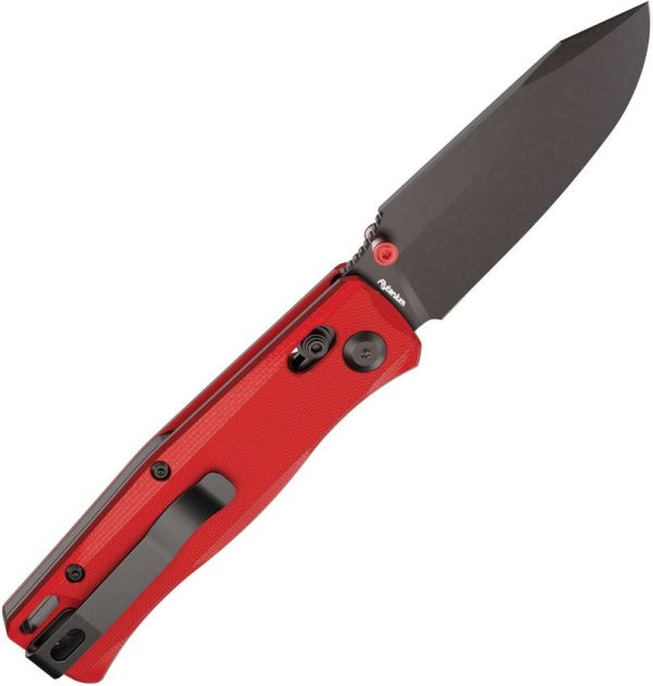 Flytanium BEEF Crossbar Lock Red G10 PVD Drop Point