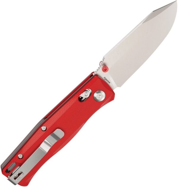 Flytanium BEEF Crossbar Lock Red G10 Stonewash