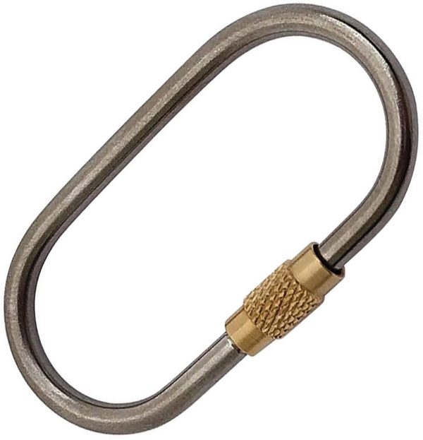 Flytanium Ti Oval Keyring Titanium TC4 Brass