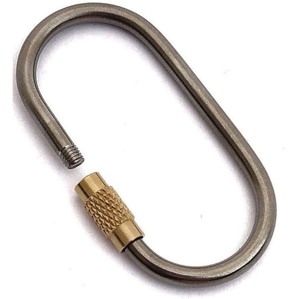 Flytanium Ti Oval Keyring Titanium TC4 Brass