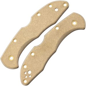 Flytanium Delica Handle Scales Brass - Antique