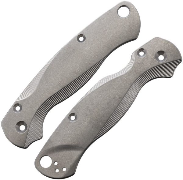 Flytanium PM2 Lotus Titanium Scales Stonewash Folding Knife