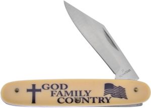 Frost Cutlery Novelty God Family Country Folding Knife