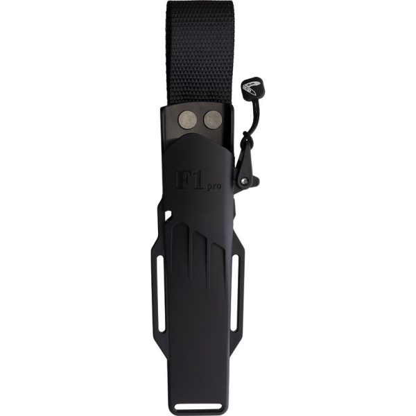 Fallkniven F1 Pro Fixed Blade Knife 4" Cobalt Steel Black Handle