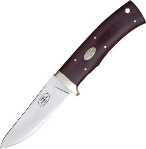 Fallkniven HK9 Fixed Blade Damascus Maroon Micarta Knife