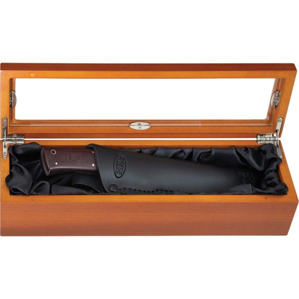 Fallkniven HK9 Fixed Blade Damascus Maroon Micarta Knife