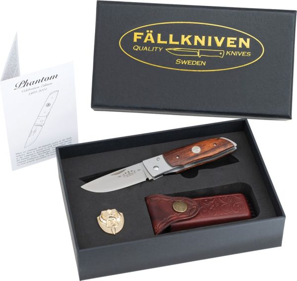Fallkniven Phantom Anniversary Folding Knife Elmax Steel Ironwood