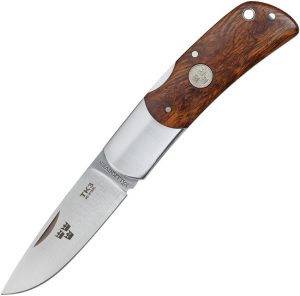 Fallkniven Tre Kronor Lockback Ironwood Folding Knife 3G Steel