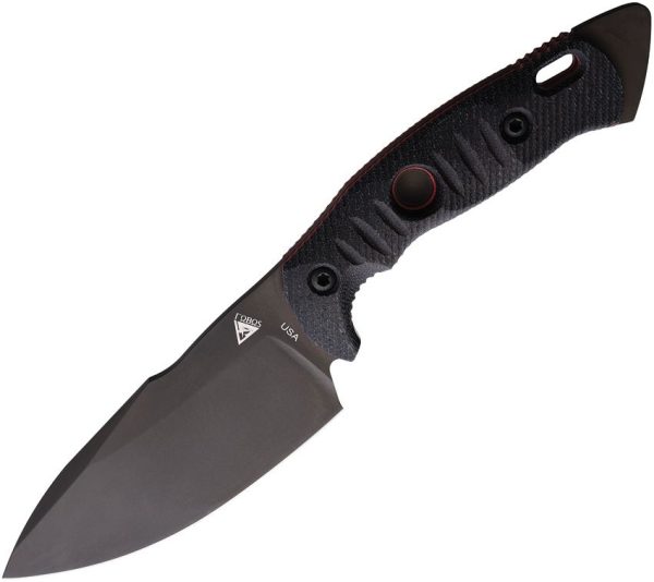 Fobos Knives Alaris Fixed Blade CPM-3V Black Red Handle