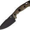Fobos Alaris Fixed Blade CPM-3V Black PVD Green Micarta Knife