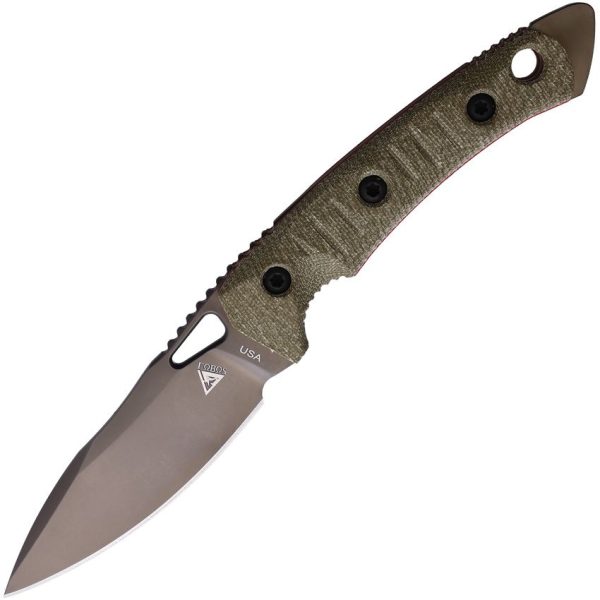 Fobos Cacula Fixed Blade Knife CPM S35VN OD Green Canvas