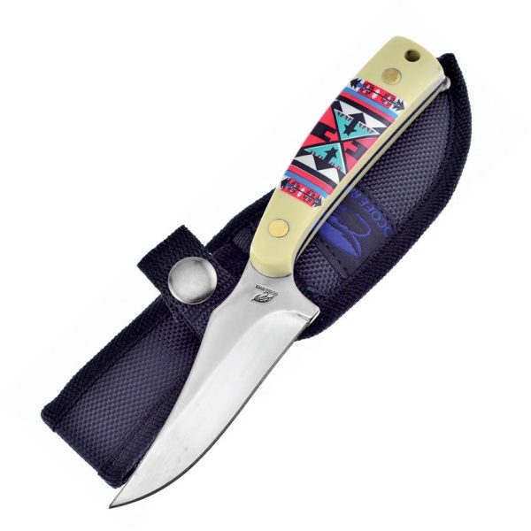 Frost Cutlery Aztec Skinner White Handle Fixed Blade