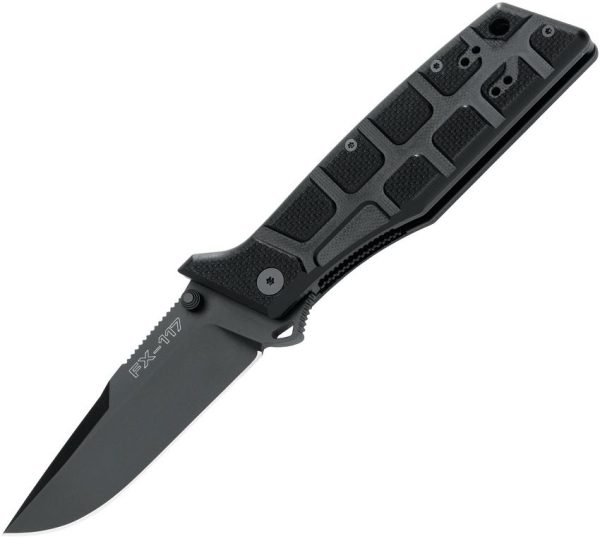 Fox N.E.R.O. Nighthawk Linerlock Folding Knife N690 Black