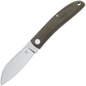 FOX273.jpg Fox Livri Slip Joint Folding Knife M390 Green Micarta