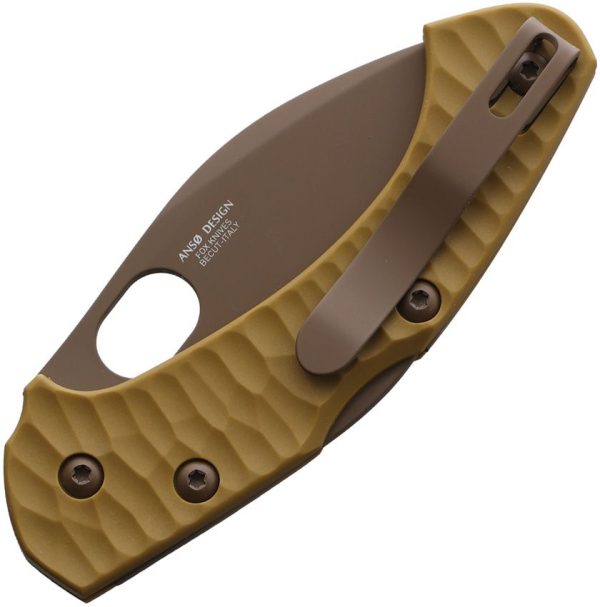 Fox Zero 2.0 Lockback Coyote Tan Folding Knife Becut Steel