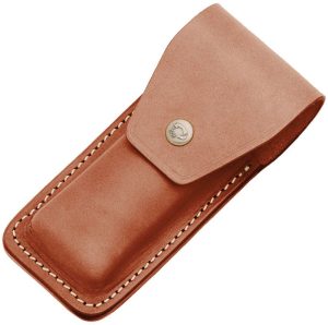 FOX42CM13.jpg Fox Leather Sheath - Brown Snap Closure