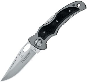 Fox Twister Lockback - Gray Aluminum 3.25 inch