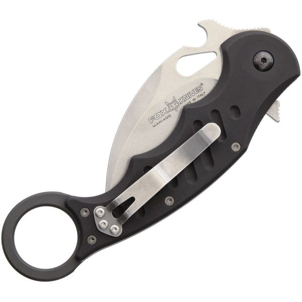 Fox Karambit Black Stonewashed N690Co Folding Knife