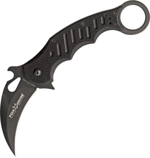 Fox Karambit Folding Knife 3" N690Co Black Linerlock