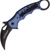 Fox Karambit Folding Knife Blue G10 3" Bohler N690 Linerlock