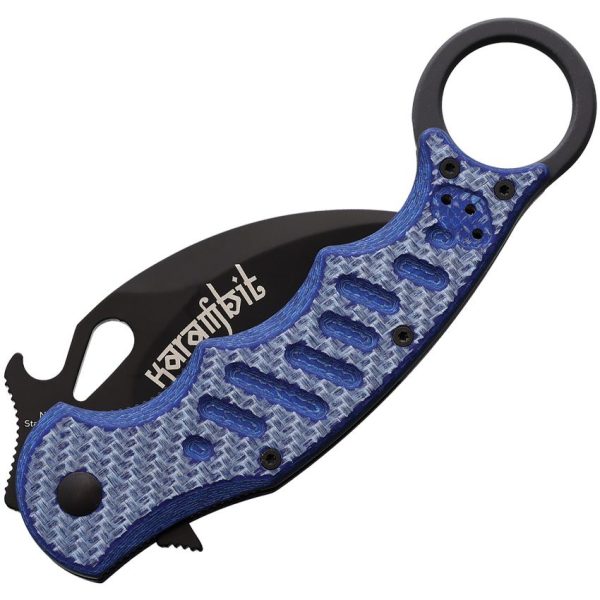 Fox Karambit Folding Knife Blue G10 3" Bohler N690 Linerlock