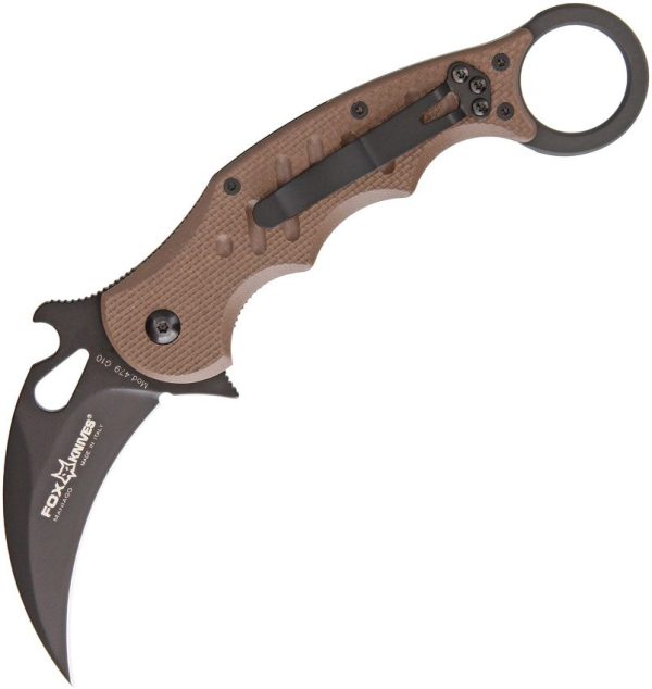 FOX479E.jpg Fox Karambit Dark Earth G-10 Folding Knife N690Co Blade