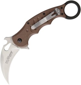 Fox Karambit Dark Earth G-10 Folding Knife N690Co Stonewash