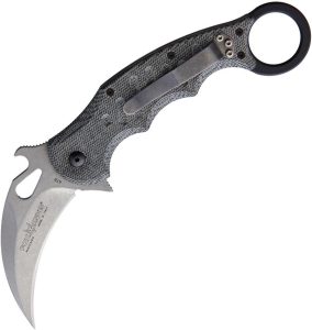 Fox Karambit Linerlock Folding Knife N690 Black Micarta