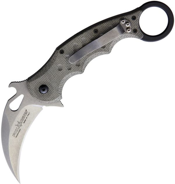 Fox Karambit Linerlock SW Folding Knife N690 Green Micarta