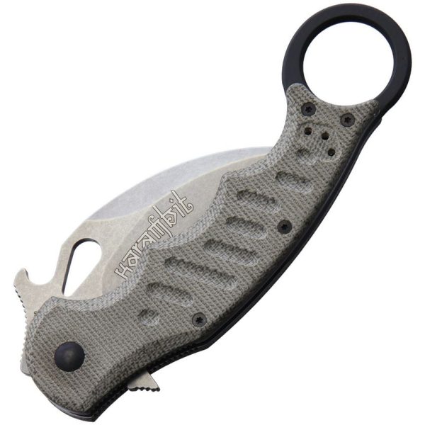 Fox Karambit Linerlock SW Folding Knife N690 Green Micarta
