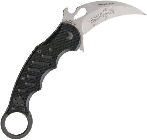 FOX479SW.jpg Fox Karambit Folding Knife 3" N690Co Black G10 Thumb Slot