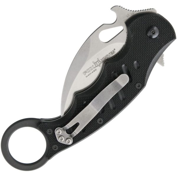 FOX479SW_add_01.jpg Fox Karambit Folding Knife 3" N690Co Black G10 Thumb Slot