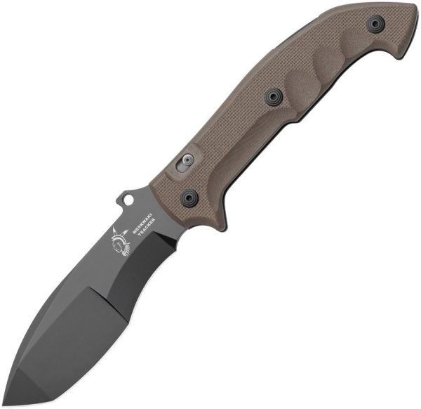 Fox Tracker Meskwaki Fixed Blade Knife N690 Dark Earth G10