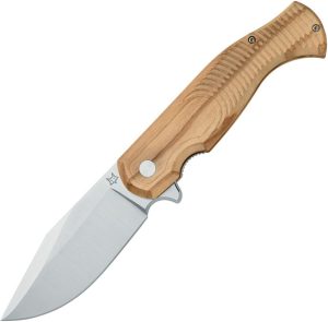 FOX Eastwood Tiger Linerlock Folding Knife CPM S90V Olive Wood