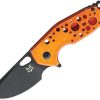 FOX Suru Framelock Orange N690 Folding Knife 2.38" Blade