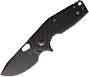 FOX Folding Knife M390 Black Stonewash Carbon Fiber 2.5in