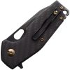 FOX Folding Knife M390 Black Stonewash Carbon Fiber 2.5in