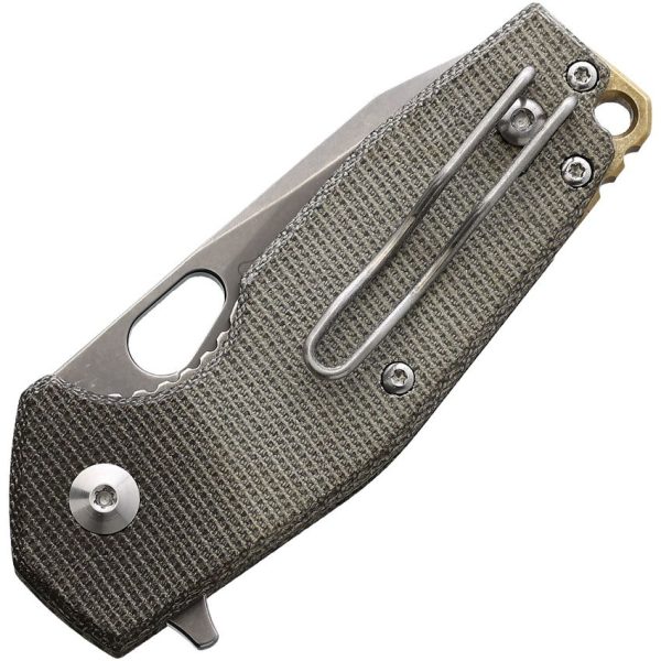 Fox Suru Linerlock OD Micarta Folding Knife M390 Blade