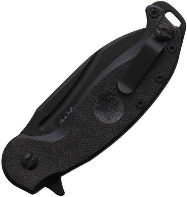 Fox Irves Linerlock Black N690 Folding Knife 3.25in Blade