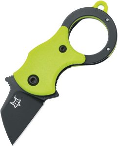 FOX536GB.jpg Fox Mini-Ta Linerlock Green FRN Keychain