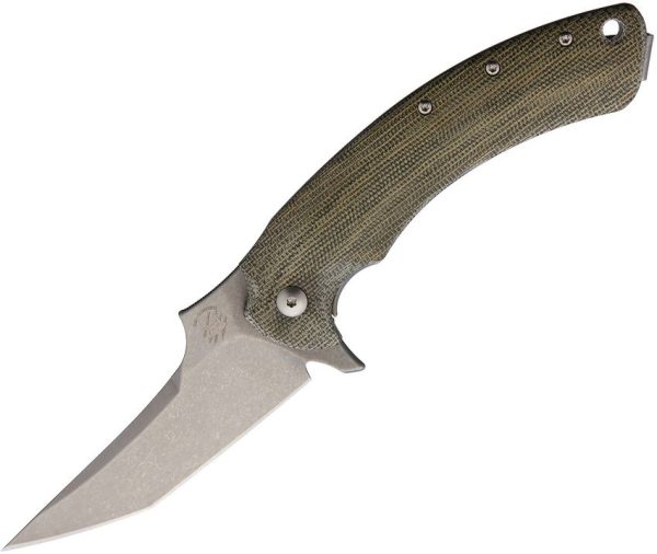 Fox Geco Framelock N690 Stonewash Folding Knife Micarta