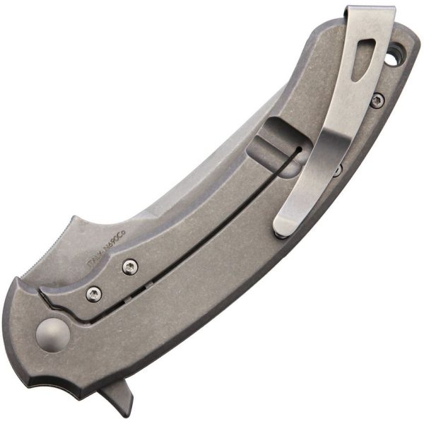 Fox Geco Framelock N690 Stonewash Folding Knife Micarta