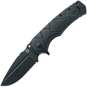 Fox URO Linerlock Black G10 Folding Knife 3.5" Niolox