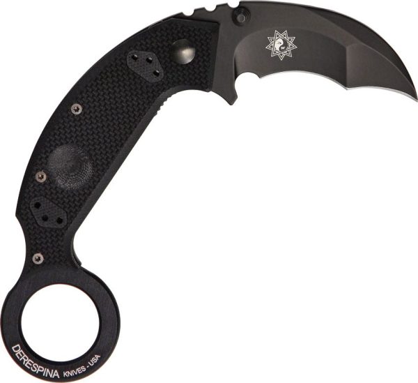 Fox Derespina Folding Karambit 2.5" N690Co Black G-10